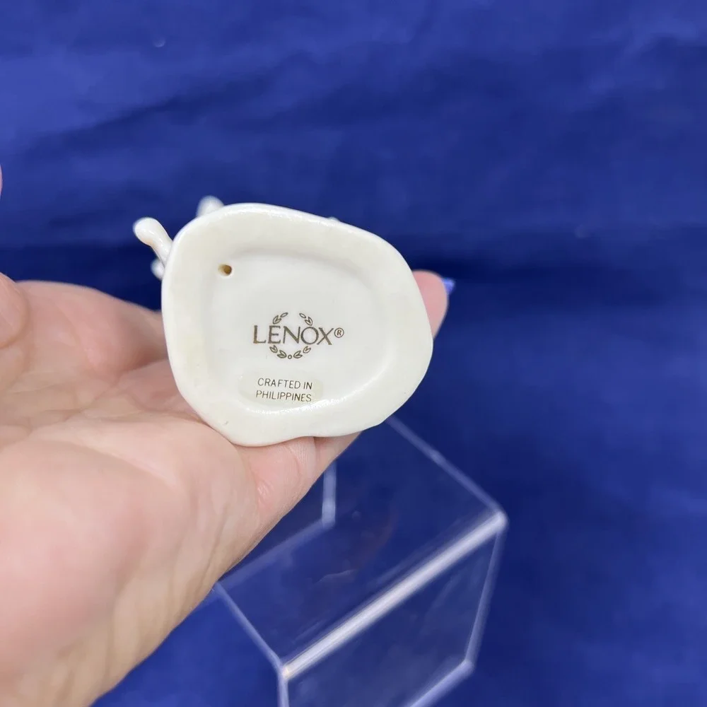 Vintage Lenox Dolphin Figurine Fine Ivory China Gold Accents 4